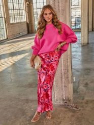 LA Angels Spódnica w kolorze jasnoróżowo-niebieskim rozmiar: XL. Niebieskie spódnice damskie LA Angels, na co dzień, xl, bez wzorów, maxi. Za 130.99 zł.