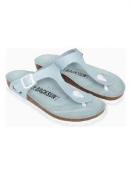 BACKSUN Japonki "Singapore" w kolorze błękitnym rozmiar: 42. Niebieskie klapki damskie Backsun, bez wzorów, z tworzywa sztucznego, z otwartym noskiem, bez obcasa, bez zapięcia. Za 130.99 zł.