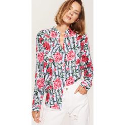 Koszula w kwiaty - Pomarańczo. Szare koszule damskie House, w kwiaty. W wyprzedaży za 39.99 zł.