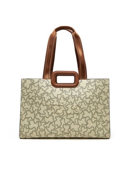 TOUS Torebka Amaya 2001946401 Beżowy. Brązowe shopper bag tous, bez wzorów, ze skóry, bez dodatków. Za 1,099.00 zł.