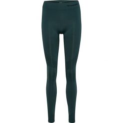 Damskie legginsy bezszwowe z wysokim stanem Hummel Shaping. Zielone legginsy damskie Hummel, bez wzorów. Za 164.00 zł.