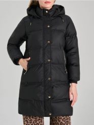 Kurtka z kapturem - czarny. Czarne kurtki damskie Sinsay, l, bez wzorów, z kapturem. Za 139.99 zł.