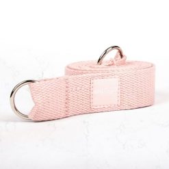 Pasek do jogi myga 2 w 1 - pudrowy róż. Czerwone paski damskie MYGA, bez wzorów. Za 29.99 zł.