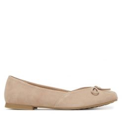 Baleriny Caprice. Brązowe balerinki damskie Caprice, bez wzorów. Za 339.99 zł.