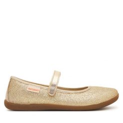 Baleriny Naturino. Żółte baleriny dziewczęce Naturino, bez wzorów, bez obcasa, bez zapięcia. Za 389.99 zł.
