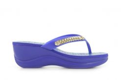 Japonki Dijean 260 002 Astralaz Vitral, Fiolet, Guma - 40. Niebieskie klapki damskie Dijean, z aplikacjami, z gumy, bez obcasa, bez zapięcia. W wyprzedaży za 26.10 zł.