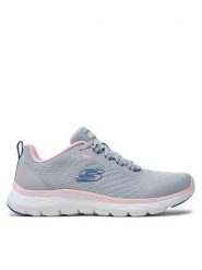 Skechers Sneakersy Flex Appeal 5.0- 150201/GYMT Szary. Szare obuwie sportowe damskie Skechers, z materiału, bez zapięcia. Za 219.99 zł.