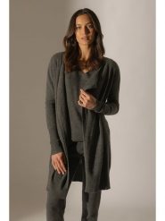 Perfect Cashmere Kaszmirowy kardigan "Abigail" w kolorze antracytowym rozmiar: M. Czarne kardigany damskie Perfect Cashmere, m, bez wzorów, z kaszmiru. Za 355.78 zł.