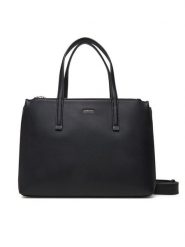 Calvin Klein Torebka Ck Must Tote Md LV04F3098G Czarny. Czarne torebki klasyczne damskie Calvin Klein, ze skóry, bez dodatków. Za 449.99 zł.