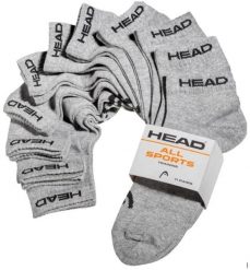 Skarpety Head Elements Sneaker 11 szt. Melange Grey 43-46. Szare skarpetki damskie Head, bez wzorów, z bawełny. Za 166.99 zł.