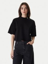 HUGO T-Shirt Damelody 50561189 Czarny Regular Fit. Czarne t-shirty damskie Hugo, s, bez wzorów, z bawełny, bez kołnierzyka. Za 279.99 zł.