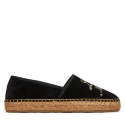 Espadryle LOVE MOSCHINO. Czarne espadryle damskie Love Moschino, bez wzorów, bez obcasa. Za 479.99 zł.
