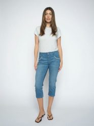 MOS MOSH Dżinsy capri - Naomi Bali Kobiety Bawełna niebieski, 28. Niebieskie jeansy damskie Mos Mosh. Za 379.95 zł.