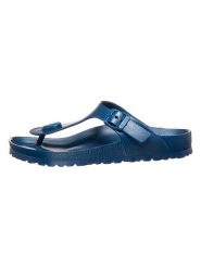 Birkenstock Japonki "Gizeh" w kolorze niebieskim rozmiar: 40. Niebieskie klapki damskie Birkenstock, bez wzorów, z otwartym noskiem, bez obcasa, bez zapięcia. Za 130.81 zł.