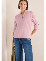 Cecil Bluzka w kolorze jasnoróżowym rozmiar: XL. Różowe bluzki damskie Cecil, xl, bez wzorów, bez kołnierzyka, bez ramiączek. Za 130.50 zł.