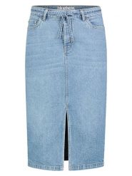 Sublevel Spódnica dżinsowa w kolorze błękitnym rozmiar: S. Niebieskie spódnice damskie Sublevel, na co dzień, s, z aplikacjami, ze skóry, klasyczne, midi. Za 110.81 zł.