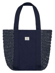 Barts Shopper bag "Lata" w kolorze granatowym - 45 x 37 x 10 cm rozmiar: onesize. Niebieskie shopper bag Barts, bez wzorów, z bawełny, na ramię, bez dodatków. Za 131.74 zł.