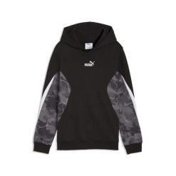 Młodzieżowa bluza z kapturem Essentials Camo PUMA. Czarna bluzy damskie Puma, m, bez wzorów, z kapturem. Za 199.00 zł.