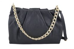 Marszczona listonoszka BARBERINI'S czarna 948-1. Czarne shopper bag Barberinis, bez wzorów, ze skóry, małe, bez dodatków. Za 269.99 zł.
