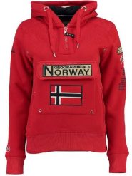 Geographical Norway Bluza "Gymclass" w kolorze czerwonym rozmiar: XXL. Czerwone bluzy damskie Geographical Norway, xxl, bez wzorów, z kapturem. Za 118.84 zł.