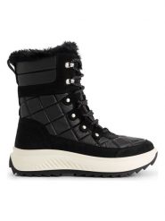 TRAVELIN' Kozaki zimowe w kolorze czarnym rozmiar: 39. Czarne kozaki damskie Travelin', na zimę, z materiału, bez obcasa, bez zapięcia. Za 448.99 zł.
