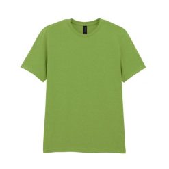 Bawełniana Koszulka Unisex Dla Dorosłych W Miękkim Stylu. Zielone bluzki damskie GILDAN, xl, bez wzorów, z bawełny, sportowe, bez kołnierzyka, bez ramiączek. Za 48.99 zł.