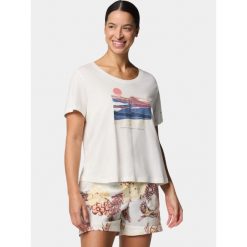 Koszulka bawełniana damska Columbia Ruby Springs Graphic Scoop Neck S/S. Białe bluzki damskie Columbia, m, bez wzorów, z bawełny, bez kołnierzyka, bez ramiączek. Za 91.99 zł.