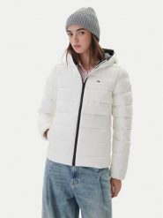 Tommy Jeans Kurtka puchowa DW0DW21617 Biały Regular Fit. Białe kurtki damskie Tommy Jeans, s, bez wzorów, z jeansu, bez kaptura. Za 929.99 zł.