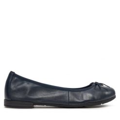 Baleriny Marco Tozzi. Niebieskie balerinki damskie Marco Tozzi, bez wzorów. Za 189.99 zł.