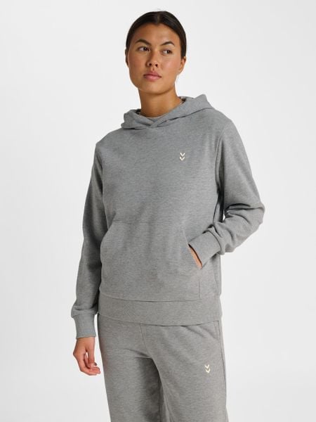 Bluza damska z kapturem Hummel Pulse. Szare bluzy damskie Hummel, m, bez wzorów, z bawełny, z kapturem. Za 185.15 zł.
