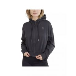 Damska bluza z kapturem Fundango Draug Crop. Szare bluzy damskie FUNDANGO, xl, bez wzorów, z tkaniny, z kapturem. W wyprzedaży za 241.33 zł.