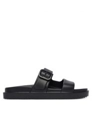 Tommy Hilfiger Klapki FW0FW08953 Czarny. Czarne klapki damskie Tommy Hilfiger, bez wzorów, z syntetyku, bez obcasa, bez zapięcia. Za 209.99 zł.