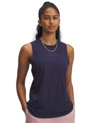 Under Armour Top sportowy w kolorze granatowym rozmiar: S. Niebieskie koszulki sportowe damskie Under Armour, s, bez wzorów, bez ramiączek, outdoorowe. Za 78.47 zł.