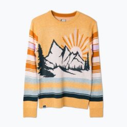 Sweter damski KAVU Hillrose. Brązowe swetry klasyczne damskie KAVU, bez kołnierzyka. Za 299.99 zł.