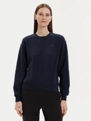 Tommy Hilfiger Bluza Flag WW0WW41246 Granatowy Relaxed Fit. Niebieskie bluzy damskie Tommy Hilfiger, xxl, bez wzorów, z bawełny, bez kaptura. Za 239.99 zł.