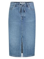 Sublevel Spódnica dżinsowa w kolorze niebieskim rozmiar: L. Niebieskie spódnice damskie Sublevel, na co dzień, l, z aplikacjami, ze skóry, klasyczne, midi. Za 128.25 zł.