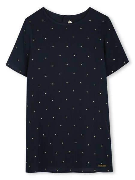 Michael Kors Sukienka codzienna R30297 S Granatowy Regular Fit. Niebieskie sukienki dziewczęce Michael Kors, bez wzorów, z syntetyku, bez ramiączek, proste. Za 289.99 zł.