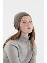 Just Cashmere Kaszmirowa czapka "Ginger" w kolorze brązowym rozmiar: onesize. Brązowe czapki damskie Just Cashmere, bez wzorów, z kaszmiru. Za 121.99 zł.