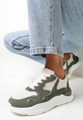 Zielone Sznurowane Sneakersy na Płaskiej Podeszwie Toade. Brązowe obuwie sportowe damskie Born2be, przed kostkę, bez zapięcia. Za 99.99 zł.