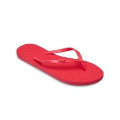 Japonki plażowe damskie Roxy VIVA IV. Czerwone klapki damskie Roxy, bez wzorów, bez obcasa, bez zapięcia. Za 74.99 zł.