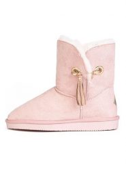 ISLAND BOOT Botki zimowe "Whale" w kolorze jasnoróżowym rozmiar: 38. Różowe botki damskie Island Boot, na zimę, z materiału, bez obcasa, bez zapięcia. Za 165.99 zł.