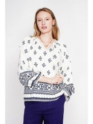 ASSUILI Bluzka w kolorze białym rozmiar: 36. Białe bluzki damskie Assuili, bez wzorów, bez kołnierzyka, bez ramiączek. Za 121.99 zł.