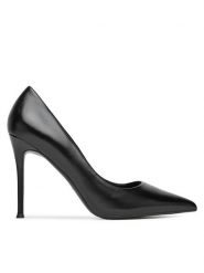 Eva Minge Szpilki EMAN-SLT1548-3 Czarny. Czarne szpilki damskie Eva Minge, bez wzorów, ze skóry, bez obcasa, na szpilce, bez zapięcia. Za 449.99 zł.