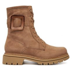 Trapery Tamaris. Brązowe trapery damskie Tamaris, bez zapięcia. Za 489.99 zł.