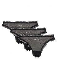 HUGO Komplet 3 par stringów 50550109 Czarny. Czarne komplety bielizny Hugo, bez wzorów, z syntetyku. Za 209.99 zł.