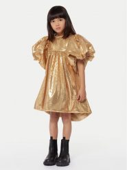 Marc Jacobs Sukienka elegancka W60242 M Złoty Regular Fit. Żółte sukienki dziewczęce Marc Jacobs, bez wzorów, z syntetyku, bez ramiączek. Za 589.99 zł.