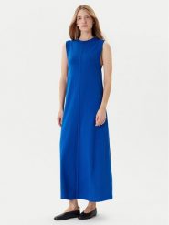 United Colors Of Benetton Sukienka codzienna 3BL0DV01R Niebieski Regular Fit. Niebieskie sukienki damskie United Colors Of Benetton, bez wzorów, z bawełny, bez ramiączek. Za 139.99 zł.