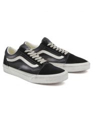 Vans Skórzane sneakersy "Old Skool" w kolorze antracytowo-czarnym rozmiar: 38. Czarne obuwie sportowe damskie Vans, bez zapięcia. Za 176.95 zł.