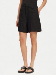 Calvin Klein Jeans Bermudy J20J225219 Czarny Relaxed Fit. Czarne szorty damskie Calvin Klein Jeans, bez wzorów, z bawełny. W wyprzedaży za 259.99 zł.