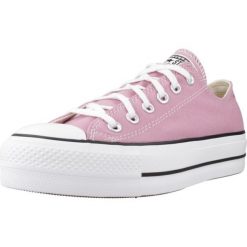 Buty CONVERSE CHUCK TAYLOR ALL STAR LIFT Rose. Czerwone obuwie trekkingowe damskie Converse, z tkaniny, bez zapięcia. Za 384.21 zł.